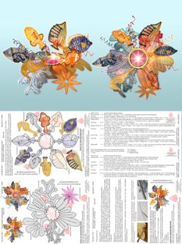 478 Klöppelbrief  „Südsee-Zauber“ für Holz-Teelichthalter